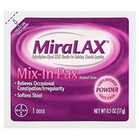 MiraLAX Laxative Powder, 17 Gram Strength, Polyethylene Glycol 3350 - Box of 24