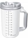 Drinking Mug, 20 oz. Clear Cup / Granite Lid Plastic Reusable, TM-20 - EACH