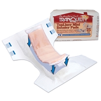 Tranquility TopLiner Mini Booster Pad, 10.5 Inch, Heavy Absorbency, 2072 - Case of 200