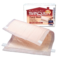 Underpad Tranquility Peach Sheet, 21.5" x  32.5", Heavy Absorbency, 2074 - Pack of 12