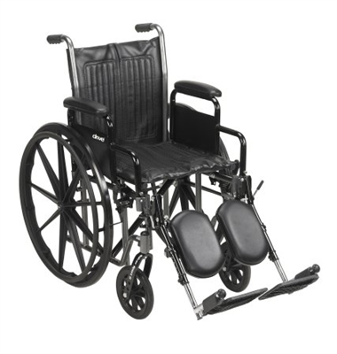 Wheelchair, McKesson, Desk Length Arm Padded, Removable Arm Style Composite Wheel Black 16 Inch Seat Width 250 lbs. Weight Capacity, 146-SSP216DDA-ELR - EACH