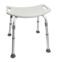 Bath Bench, McKesson, Fixed Handle Aluminum Frame Without Backrest 15-1/2 to 19-1/2 Inch Height, 146-RTL12203KDR - Sold by: Pack of One