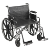 Wheelchair, McKesson, Dual Axle Desk Length Arm Padded, Removable Arm Style Composite Wheel Black 24 Inch Seat Width 450 lbs. Weight Capacity, 146-STD24ECDDA-SF - EACH