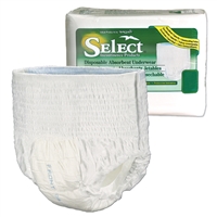 Tranquility Select Disposable Underwear, 2X-LARGE, XXL, 2XL, Adult, 2608 - Pack of 12