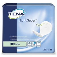 TENA Night Pads, NIGHT SUPER Pad Liners, Heavy Absorbency, 62718 - Pack of 24