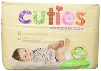 Cuties Complete Care Baby Diaper, SIZE 2, 12 to 18 lbs., CCC02 - Pack of 40