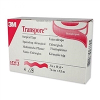 Transpore Surgical Medical Tape, Plastic, 3 Inch X 10 Yards, Non Sterile, 3M 1527-3 - Box of 4