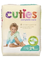 Cuties Complete Care Baby Diaper, SIZE 4, 22 to 37 lbs., CCC04 - Pack of 29