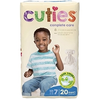Cuties Complete Care Baby Diaper, SIZE 7, 41+ lbs., CCC07 - Case of 80