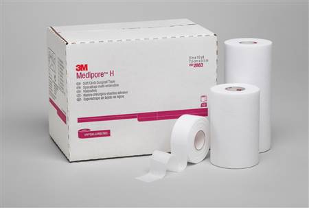 Medipore H Medical Tape Water Resistant Cloth 1 Inch X 10 Yard White NonSterile, 2861 - Case of 24