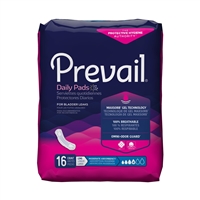 Prevail Bladder Control Pad, 11 Inch, Moderate Absorbency, BC-013 - Pack of 16