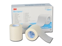 Micropore Surgical Medical Tape, 2 Inch X 10 Yards, Paper, 3M 1530-2, White - Box of 6