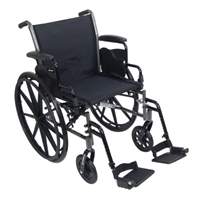Lightweight Wheelchair, McKesson, Dual Axle Desk Length Arm Flip Back, Padded, Removable Arm Style Mag Wheel Black 18 Inch Seat Width 300 lbs. Weight Capacity, 146-K318DDA-SF 