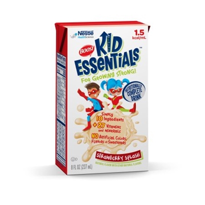 Boost Kid Essentials 1.5 Cal, Strawberry Splash, 8 Ounce, by Nestle