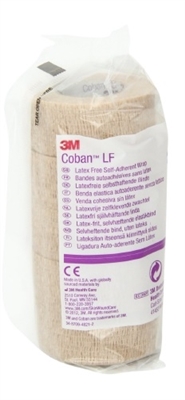 Coban LF Compression Bandage, Elastic Wrap Bandage, 1" x 5 Yards