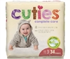 Cuties Complete Care Baby Diaper, SIZE 3, 16 to 28 lbs., CCC03
