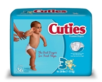 Cuties Diaper, Size 3, Heavy Absorbency, Tab Closure
