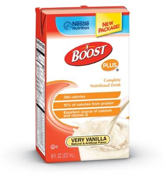 Boost PLUS Very Vanilla Oral Supplement, 8 oz