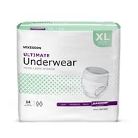 McKesson Adult Underwear Pull On X-Large Disposable Heavy Absorbency, UW33853 - CASE OF 56