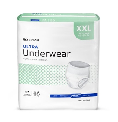 McKesson Ultra Absorbency Pull On Underwear, 2X-Large