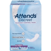Attends Discreet Bladder Control Pads Ultimate, Heavy Absorbency Liner Pads, ADPULT - Case of 200