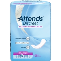 Attends Discreet Bladder Control Pads, Maximum Absorbency Liner Pads, ADPMAX - Pack of 20