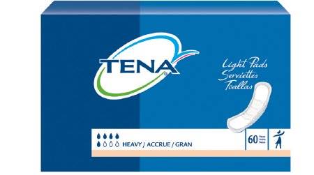 TENA Heavy Bladder Control Pad 13 Inch Length Heavy Absorbency Dry-Fast Core One Size Fits Most Unisex Disposable, 41509 - Case of 180