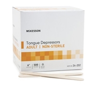 Tongue Depressor, 6 Inch, Standard, Non Sterile, McKesson - Box of 500