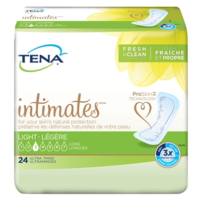 TENA Intimates Ultra Thin Light Pads, Long, Pant Liner Bladder Control Pads, 54344