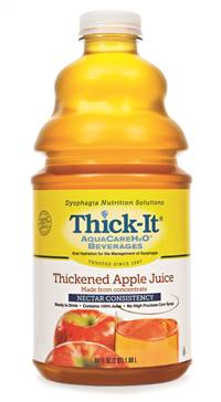 Thick-It AquaCareH2O Thickened Beverage 64 oz. Bottle Apple Flavor Ready to Use Nectar Consistency, B454-A5044 - Case of 4