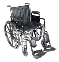 Wheelchair, McKesson, Desk Length Arm Padded, Removable Arm Style Composite Wheel Black 18 Inch Seat Width 300 lbs. Weight Capacity, 146-SSP218DDA-ELR 