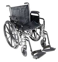 Wheelchair, McKesson, Desk Length Arm Padded, Removable Arm Style Composite Wheel Black 18 Inch Seat Width 300 lbs. Weight Capacity, 146-SSP218DDA-SF 