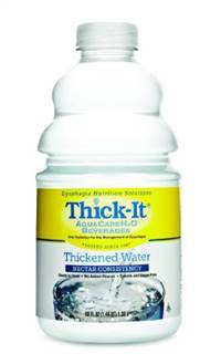 Thick-It AquaCareH2O Thickened Beverage 46 oz. Bottle Unflavored Ready to Use Nectar Consistency, B480-A7044 - Case of 4