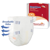 Tranquility SmartCore Brief, 2X-LARGE, 2XL, Breathable, Heavy Absorbency, 2315 - Pack of 8