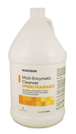 Multi-Enzymatic Instrument Detergent, McKesson, Liquid 1 gal. Jug Spring Fresh Scent, 53-28502 - Case of 4