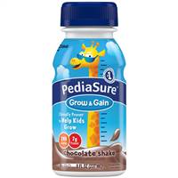 PediaSure Grow & Gain Pediatric Chocolate Flavor 8 Ounce Bottle Ready to Use, 58058 - PACK OF 6