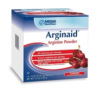 Arginaid Arginine Powder Supplement, Cherry, 9.2 Gram Packet, by Nestle - Case of 56