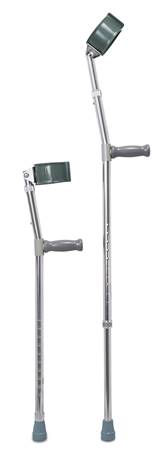 Mckesson Forearm Crutches Adult Steel Frame 300 lbs. Weight Capacity, 146-10403 - CASE OF 6