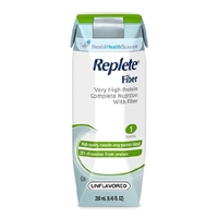 Replete With Fiber 1 Cal Formula, Unflavored (Formerly Vanilla), 250 ml, Nutritional Supplement by Nestle - Case of 24