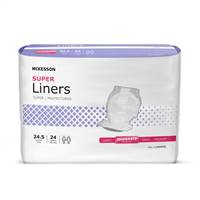 McKesson  Incontinence Liner 24-1/2 Inch Length Moderate Absorbency Polymer One Size Fits Most Unisex Disposable, LINERMD - Case of 96