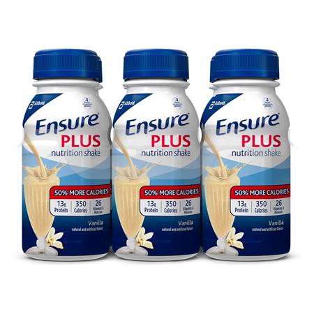 Ensure Plus Vanilla Flavor 8 oz. Bottle Ready to Use, 57263 - Pack of 6