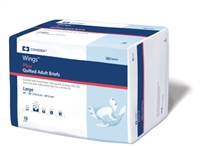 Wings Choice Plus Quilted Brief, LARGE, Heavy Absorbency, # 66034 - Case of 72