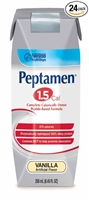 Peptamen 1.5 Cal Formula, Vanilla, 250 ml, 8.45 oz., by Nestle - Case of 24