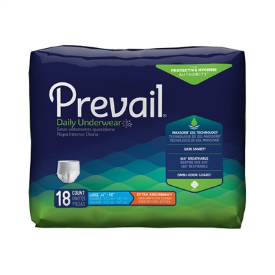 Prevail Extra Underwear, LARGE, Pull On, Moderate Absorbency