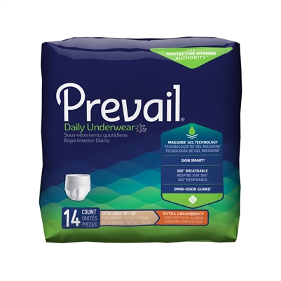 Prevail Extra Underwear, EXTRA LARGE, Pull On, Moderate Absorbency