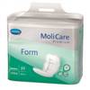 MoliCare Premium Form Extra Bladder Control Pad 24-1/2 Inch Length Moderate Absorbency Polymer One Size Fits Most Unisex Disposable, 168219 - Pack of 30