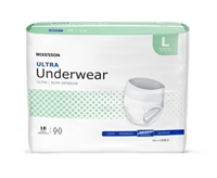 Adult Underwear Diaper, LARGE, Heavy Absorbency, McKesson Ultra, UWBLG - Case of 72