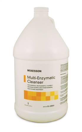 Multi-Enzymatic Instrument Detergent, McKesson, Liquid 1 gal. Jug Eucalyptus Spearmint Scent, 53-28501 - Case of 4