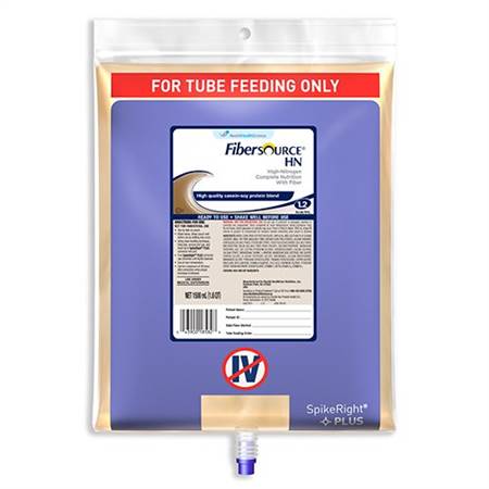 Fibersource HN Tube Feeding Formula 1500 mL Bag Ready to Hang Unflavored Adult, 10043900185832 - CASE OF 4