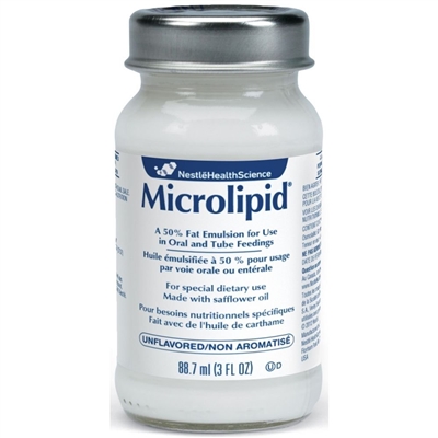 Microlipid Oral Supplement, Unflavored, 3 Ounce Bottle, Ready to Use